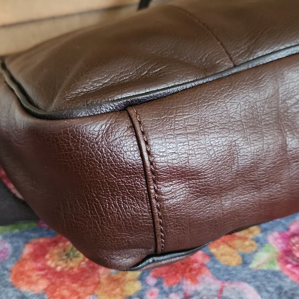 Fossil Messenger Laptop Bag Travel Business Casual Upscale Prep